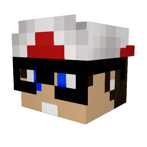 ToxiCMonkeeY Minecraft avatar head, 3D render