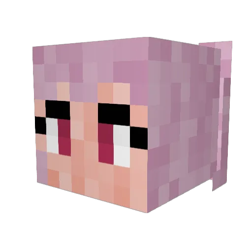 ToxicBambi Minecraft avatar head, 3D render
