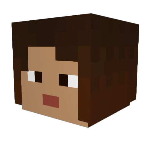 ToxicBlueMuffin Minecraft avatar head, 3D render