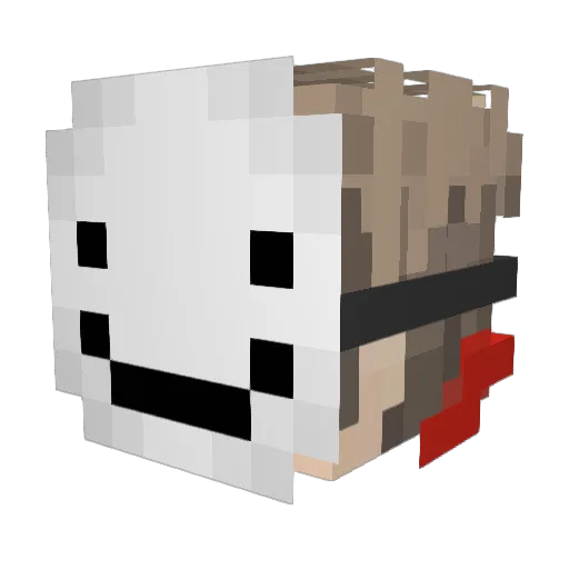 ToxicCaiden21 Minecraft avatar head, 3D render
