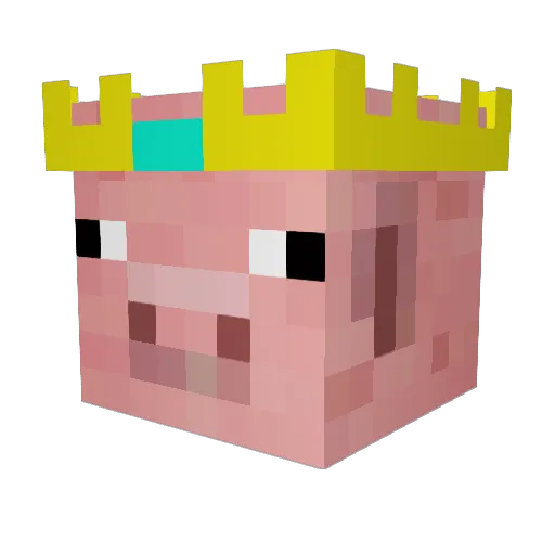 ToxicCardboard Minecraft avatar head, 3D render