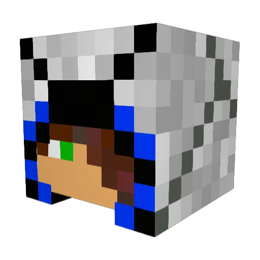 ToxicCreepo Minecraft avatar head, 3D render