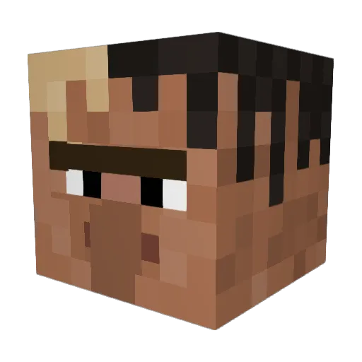 ToxicGAE Minecraft avatar head, 3D render