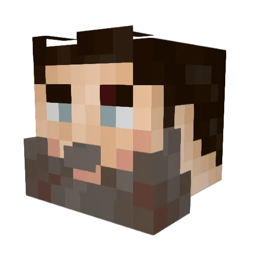 ToxicMoxic Minecraft avatar head, 3D render