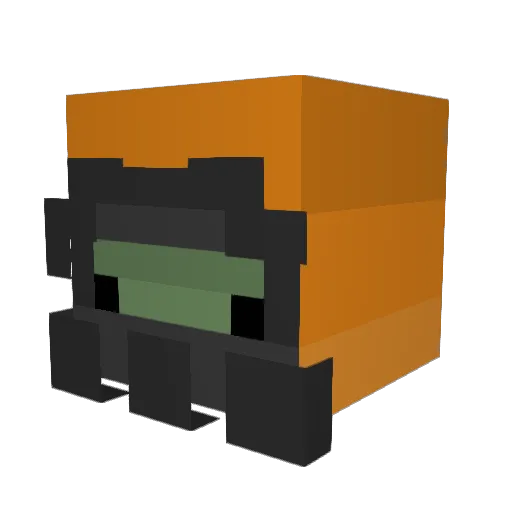 ToxicPap Minecraft avatar head, 3D render