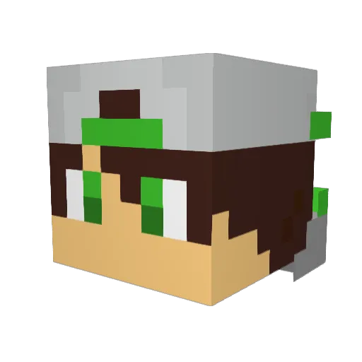 ToxicShinyTvMc Minecraft avatar head, 3D render