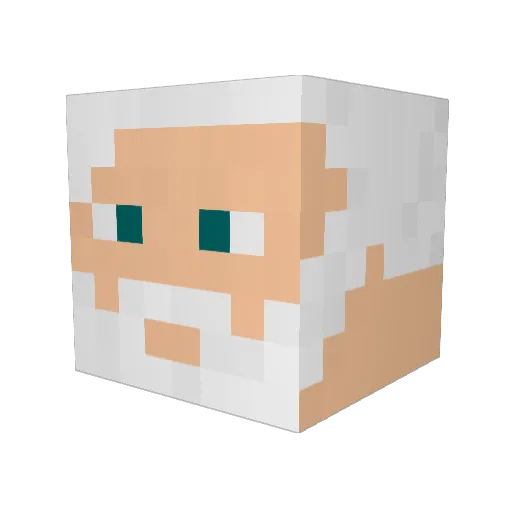ToxicSilverMan Minecraft avatar head, 3D render