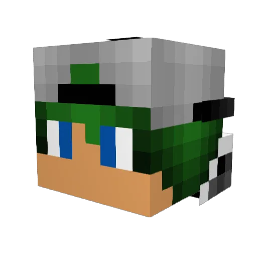 ToxicSniper Minecraft avatar head, 3D render