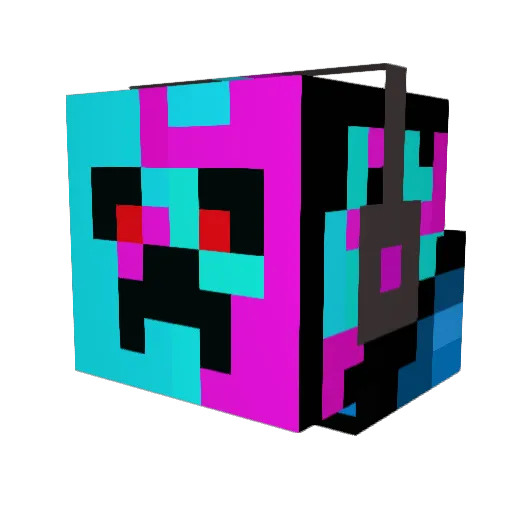 ToxicTiger_02 Minecraft avatar head, 3D render