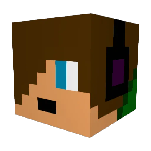 Toxic_Bunny_Bro Minecraft avatar head, 3D render