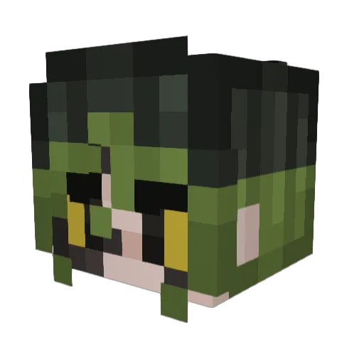 Toxic_Crimson15 Minecraft avatar head, 3D render