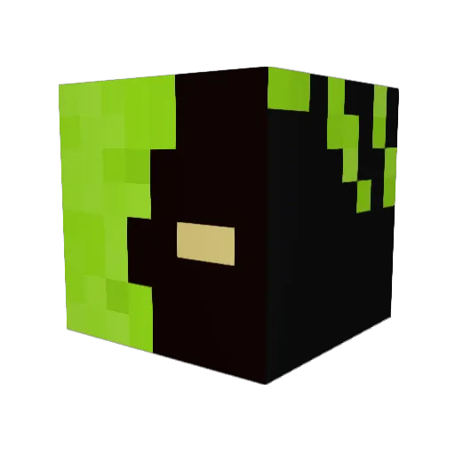 Toxic_Friendly Minecraft avatar head, 3D render