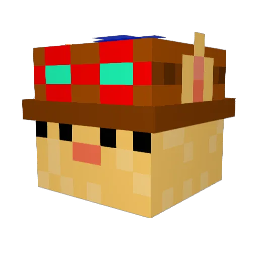 Toxicity33 Minecraft avatar head, 3D render