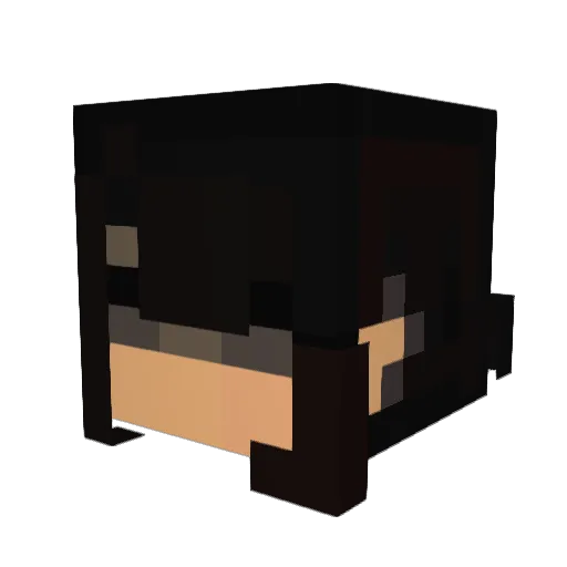 Toxicized Minecraft avatar head, 3D render