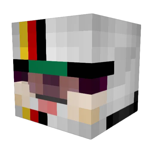 Toxico_07 Minecraft avatar head, 3D render