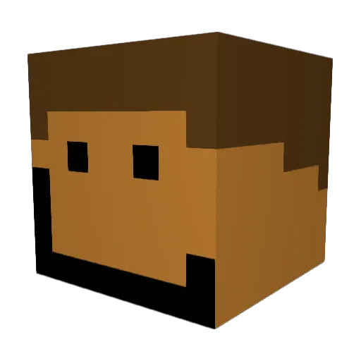 Toxicosten Minecraft avatar head, 3D render