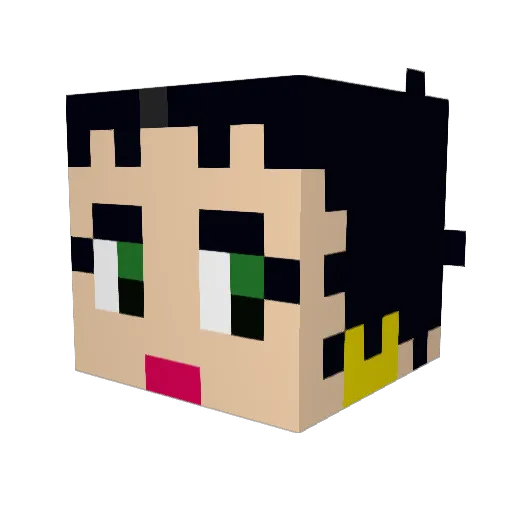 Toxicshock Minecraft avatar head, 3D render
