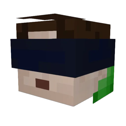 Toxicwolfboy Minecraft avatar head, 3D render