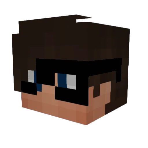 Toxiix Minecraft avatar head, 3D render