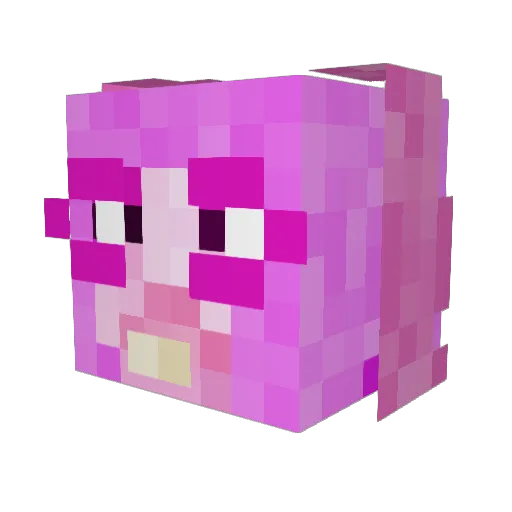 Toxipex Minecraft avatar head, 3D render