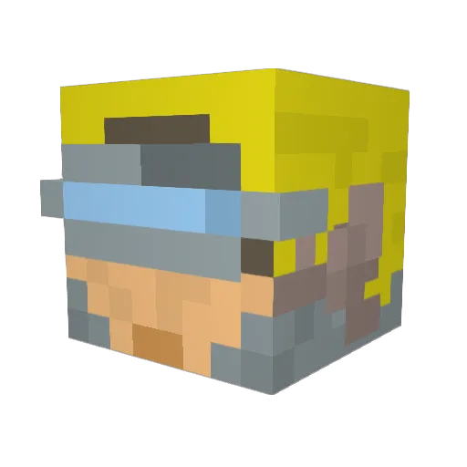 Toxodia Minecraft avatar head, 3D render