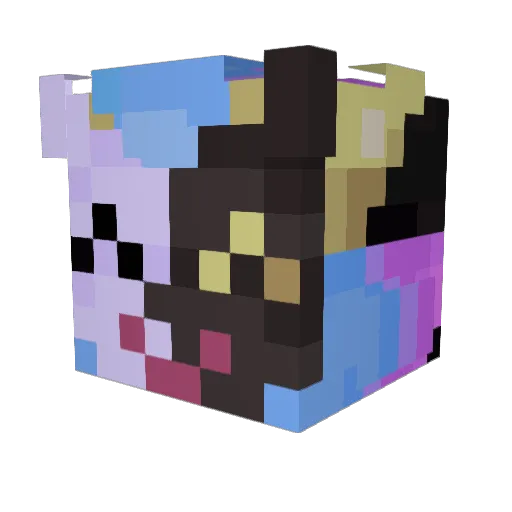 Toxydre Minecraft avatar head, 3D render