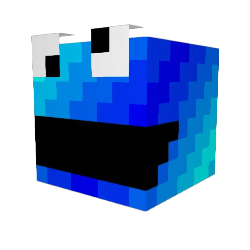 Toxyped Minecraft avatar head, 3D render