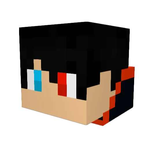 Toxzin Minecraft avatar head, 3D render