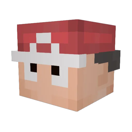 Toxzj Minecraft avatar head, 3D render