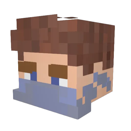ToyBone Minecraft avatar head, 3D render
