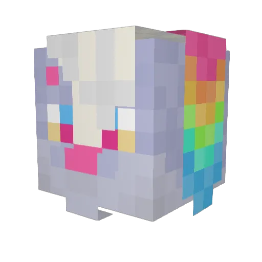ToyCats Minecraft avatar head, 3D render