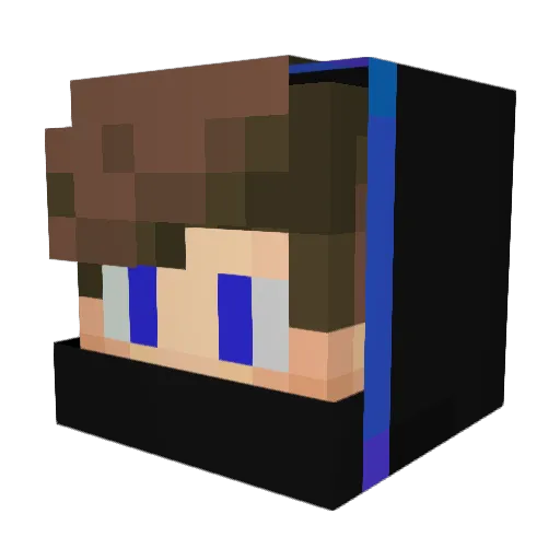 ToyEli Minecraft avatar head, 3D render