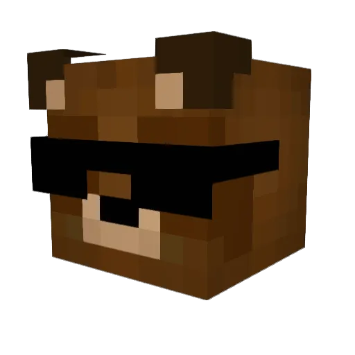 ToyTanuki Minecraft avatar head, 3D render