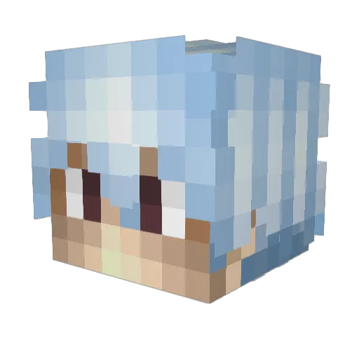 ToyaVA Minecraft avatar head, 3D render