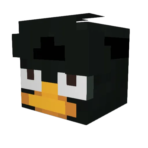 Toyed Minecraft avatar head, 3D render