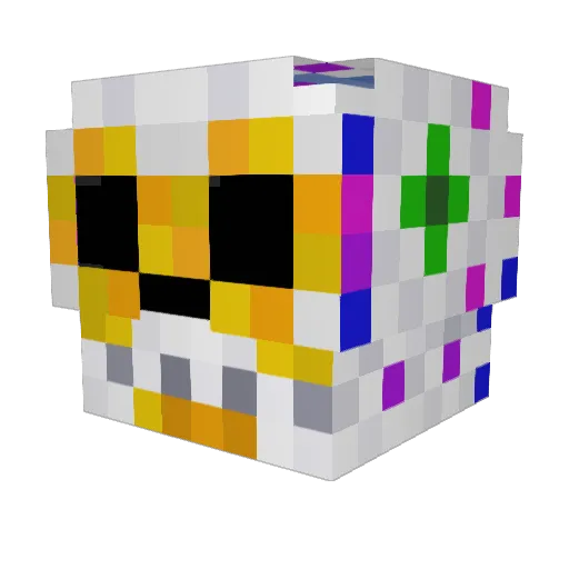 Toyguy Minecraft avatar head, 3D render