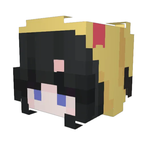 Toyia Minecraft avatar head, 3D render