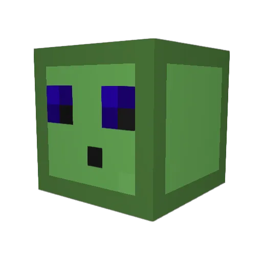 Toylil Minecraft avatar head, 3D render