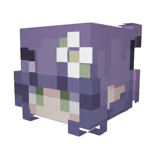 Toyobuki Minecraft avatar head, 3D render