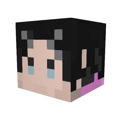 Toyuuuuu Minecraft avatar head, 3D render