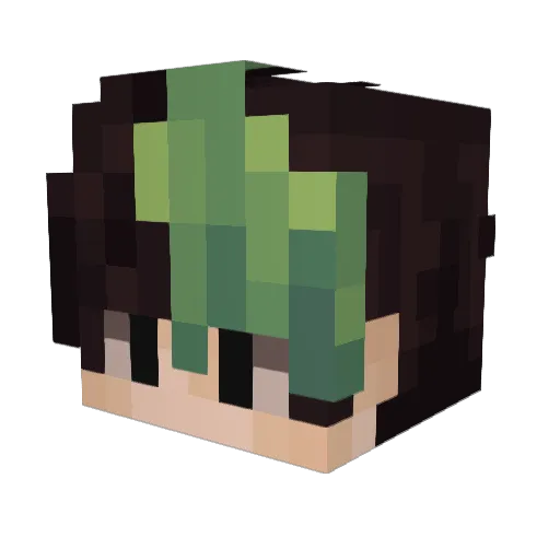 TozOuo Minecraft avatar head, 3D render