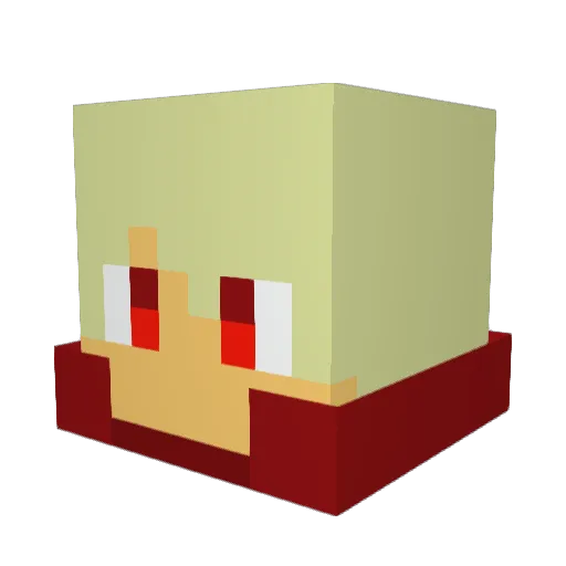 Tozaraf Minecraft avatar head, 3D render