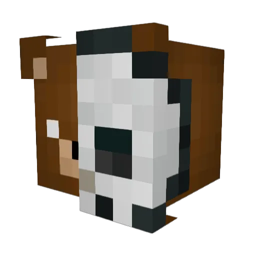 Tozhi Minecraft avatar head, 3D render