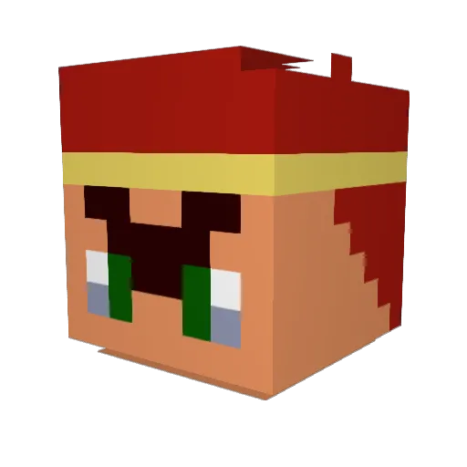 Tozzeb Minecraft avatar head, 3D render