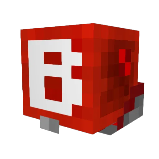 TpBot Minecraft avatar head, 3D render