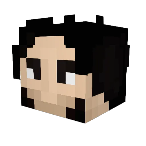 TpapaSLICE Minecraft avatar head, 3D render
