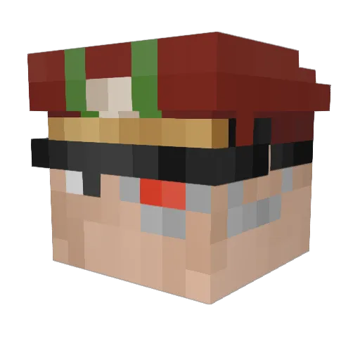 Tpaste95 Minecraft avatar head, 3D render