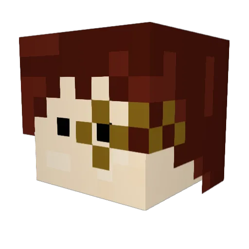 TpersonH Minecraft avatar head, 3D render