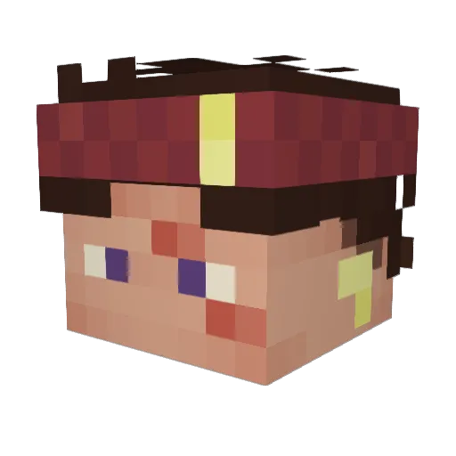 Tpetya Minecraft avatar head, 3D render