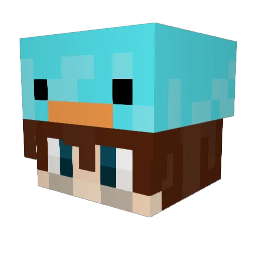 Tpgamin Minecraft avatar head, 3D render